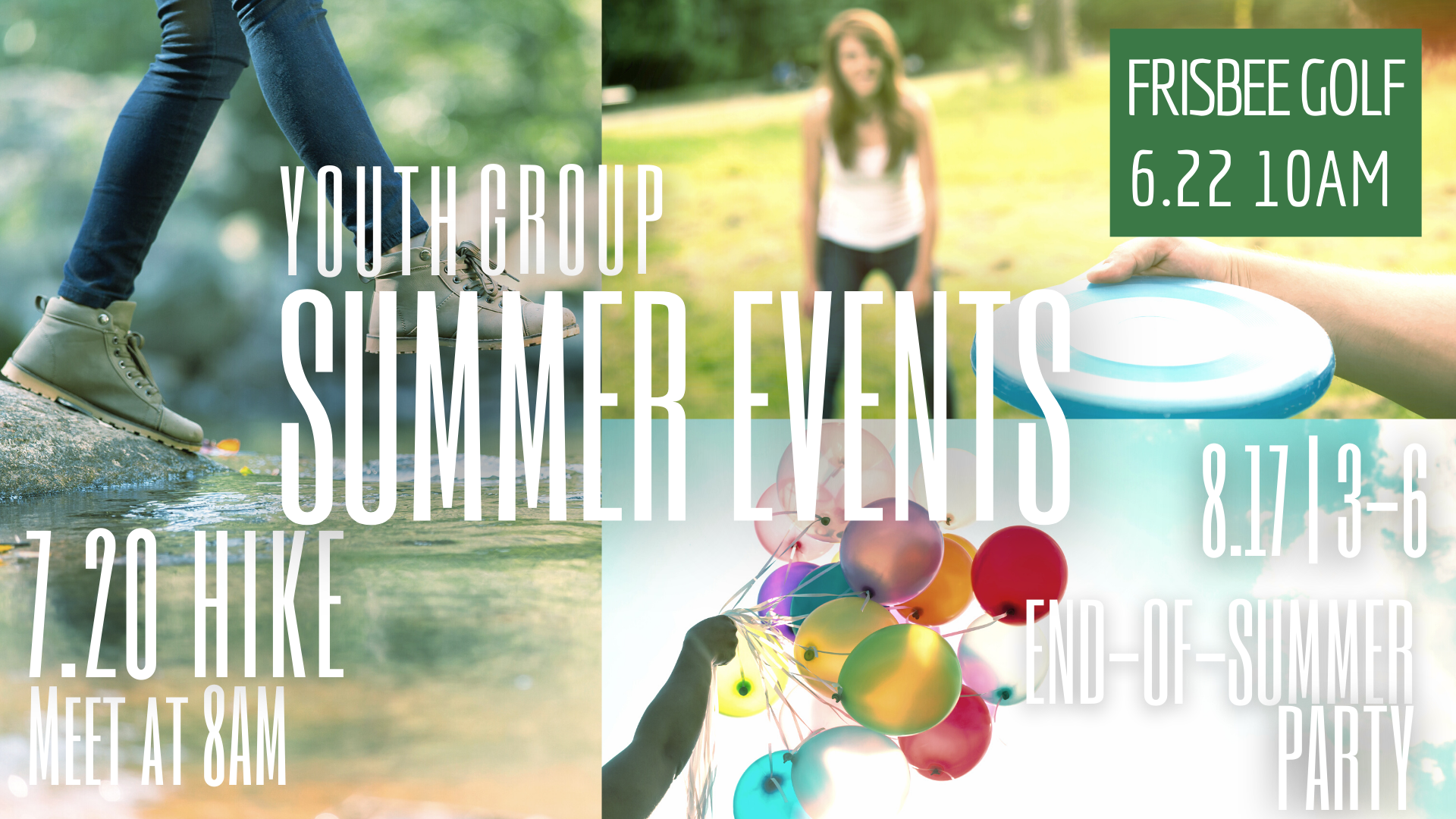 Copy of youth group summer events