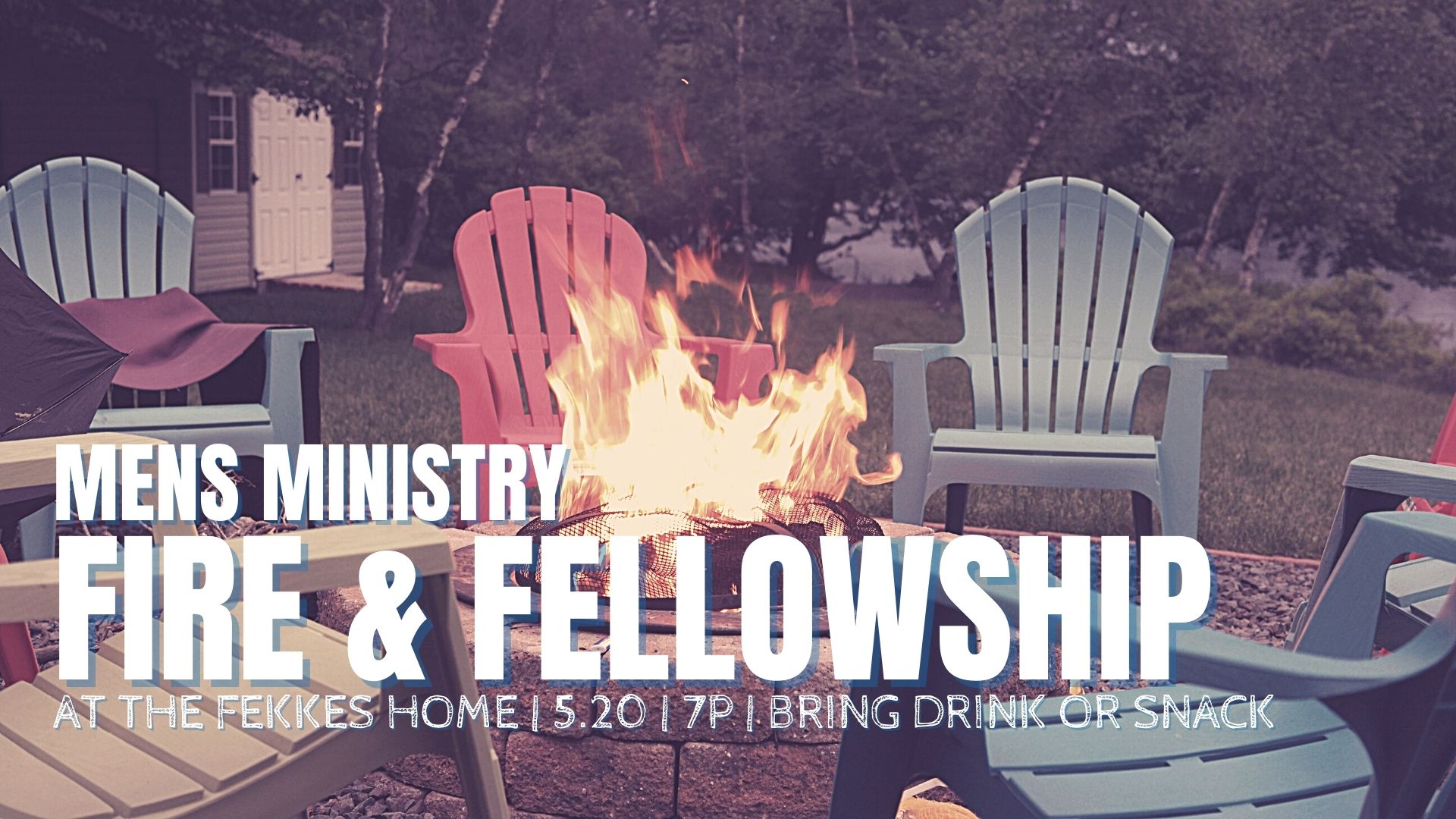 Mens ministry campfire